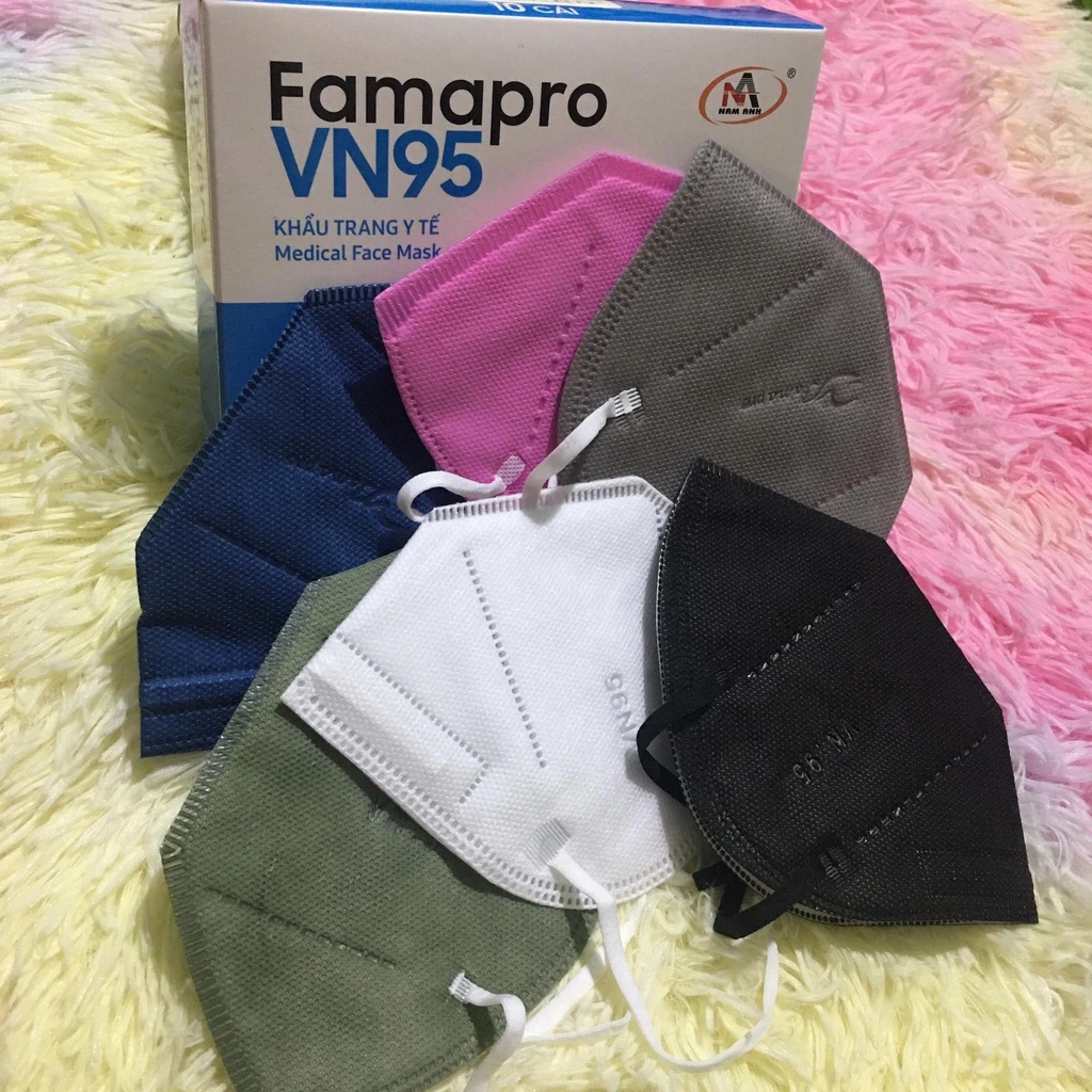 ((Đủ Màu))-COMBO 2 hộp khẩu trang VN95 FAMAPRO 4 lớp(Hộp 10 cái)