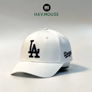 Nón lưỡi trai LA Dodgers màu trắng logo thêu chỉ cá tính dành cho cả nam và nữ full hộp Free size