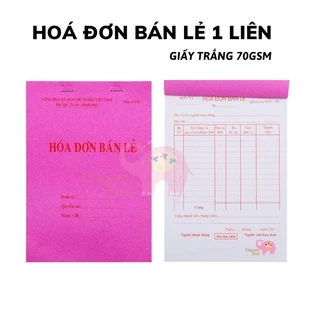 Hoá đơn bán lẻ/ sổ hoá đơn trắng dày đẹp có rãnh xé