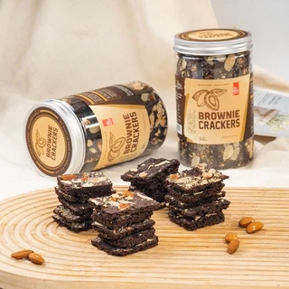 Bánh Brownie Crackers Chocolate Hạnh Nhân Thương Hiệu Gạch Đỏ 250gr Dành Cho Ăn Kiêng Eatclean Chuẩn Healthy
