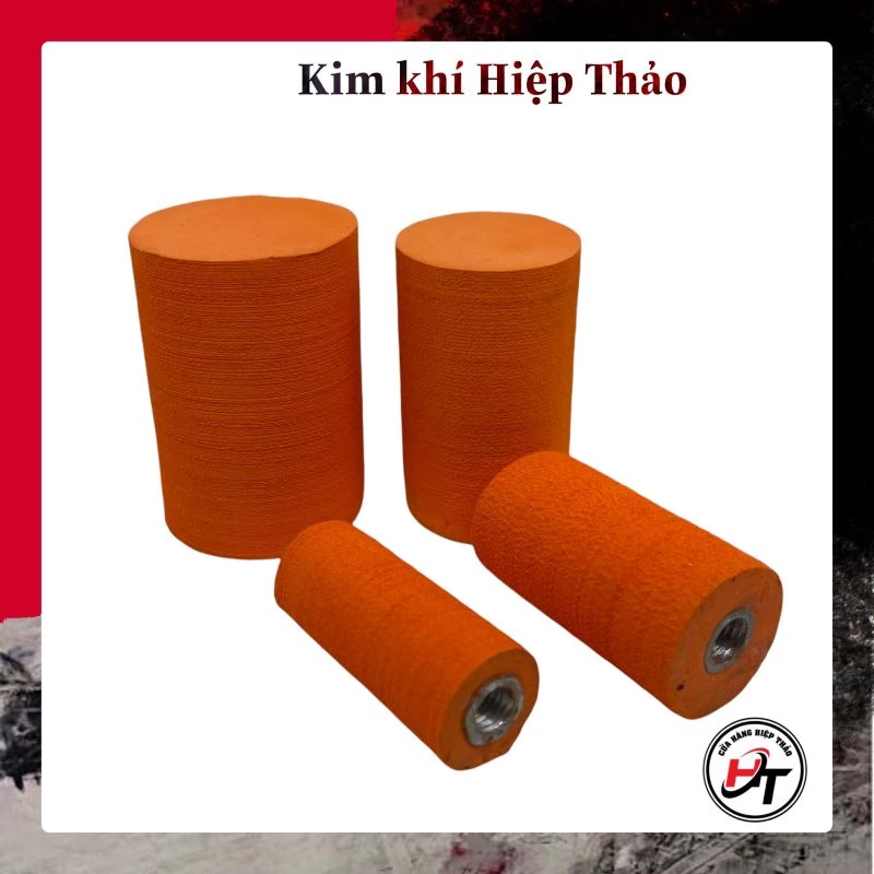 Trục lu cam gắn giấy nhám quả lu mút xốp giấy ráp 25mm 25mm 45mm 55mm Kim khí Hiệp Thảo LU-CAM
