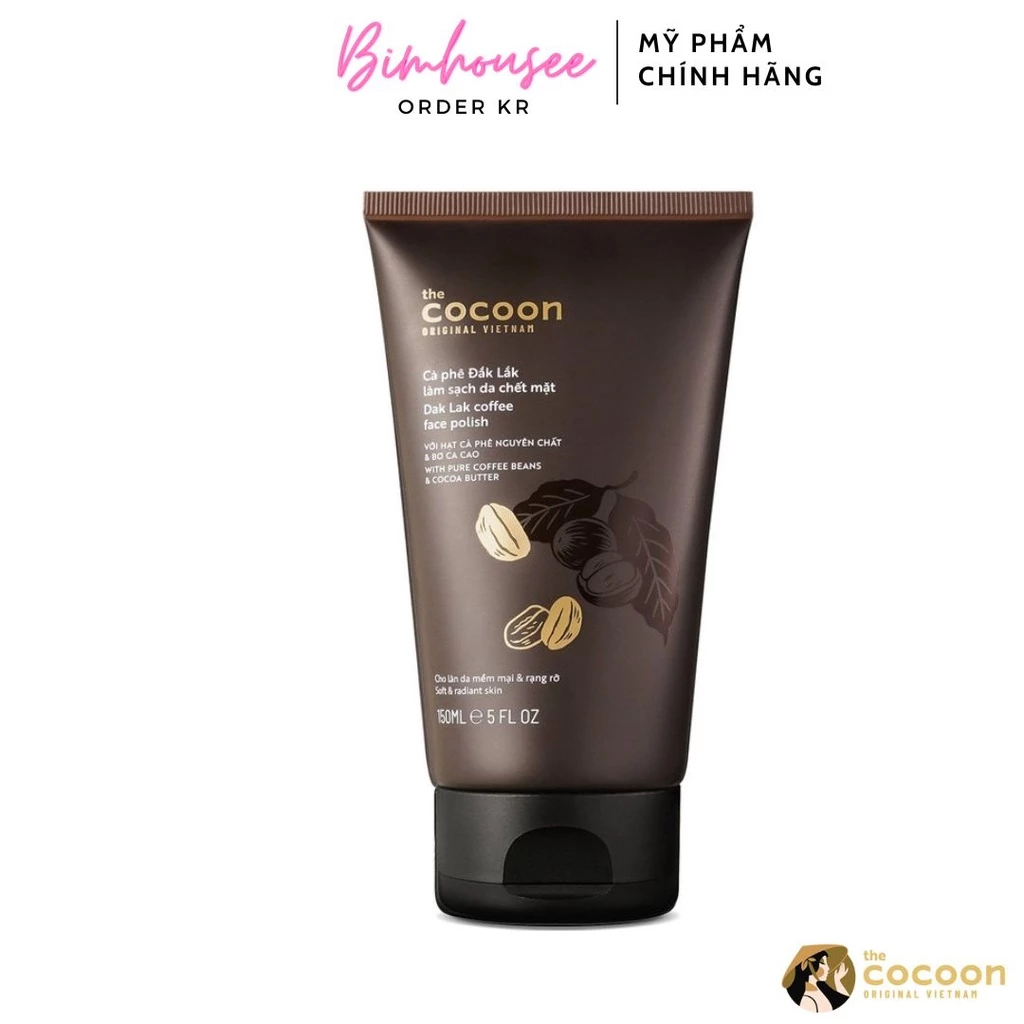 Tẩy da chết COCOON Cà Phê Đắk Lắk Làm Sạch Da Chết Mặt Cocoon 150ml