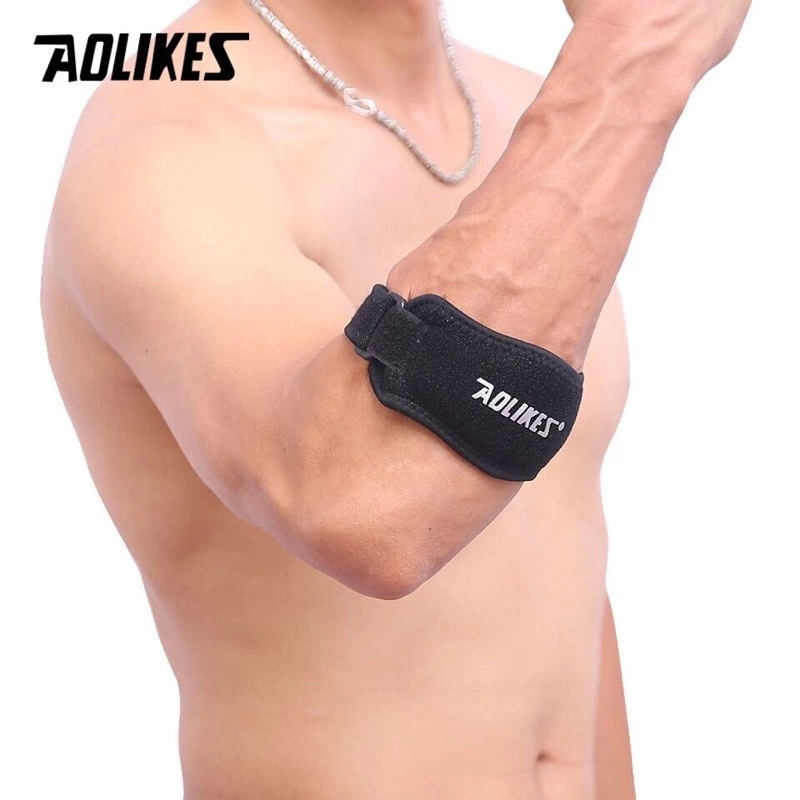 Đai Cuốn Khuỷu Tay,  Băng Elbow Cùi Chỏ Aolikes 7949 Có Đệm Hơi Silicone Hổ Trợ Vận Động Thể Thao Tập Gym Chính Hãng