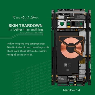 Skin dán điện thoại mẫu Teardown (Đã cắt sẵn cho iPhone, Samsung, Oppo, Pixel, Huawei, OnePlus, LG, Realme..)