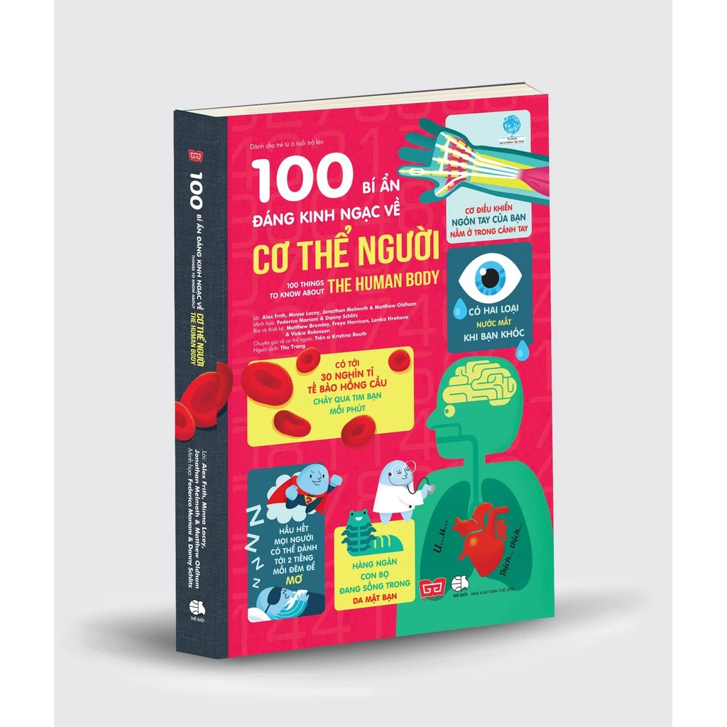 Sách - 100 bí ẩn đáng kinh ngạc về Cơ thể người (USBORNE - 100 things to know about the human body) (DT35)