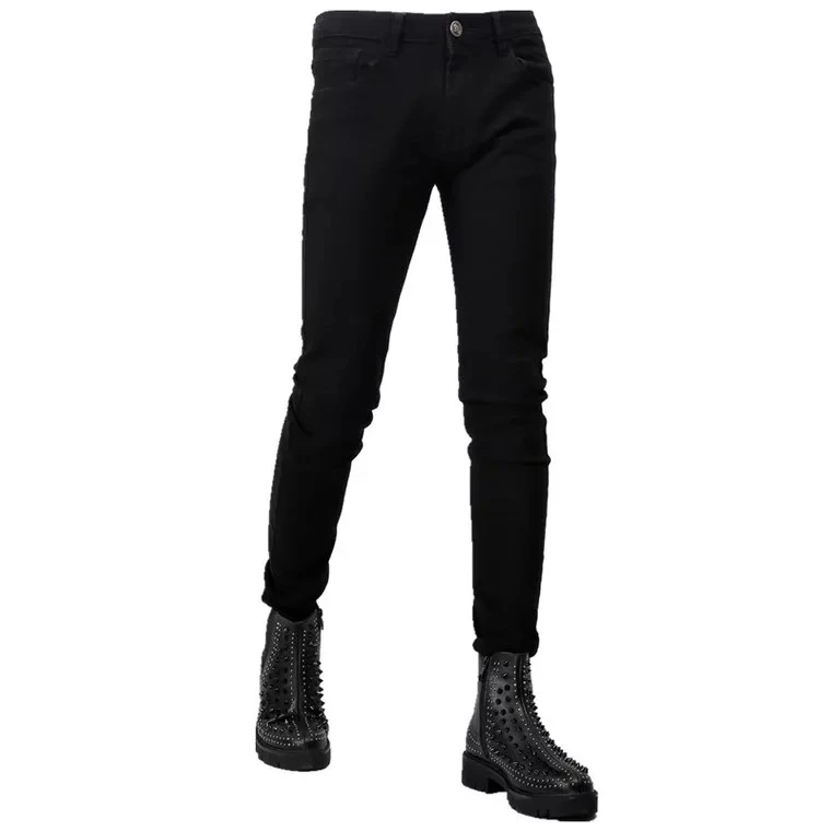 CÓ BIG SIZE _QUẦN JEAN NAM ĐEN TRƠN DÁNG BODY MỊN SANG TRỌNG LỊCH LÃM X1 QTN