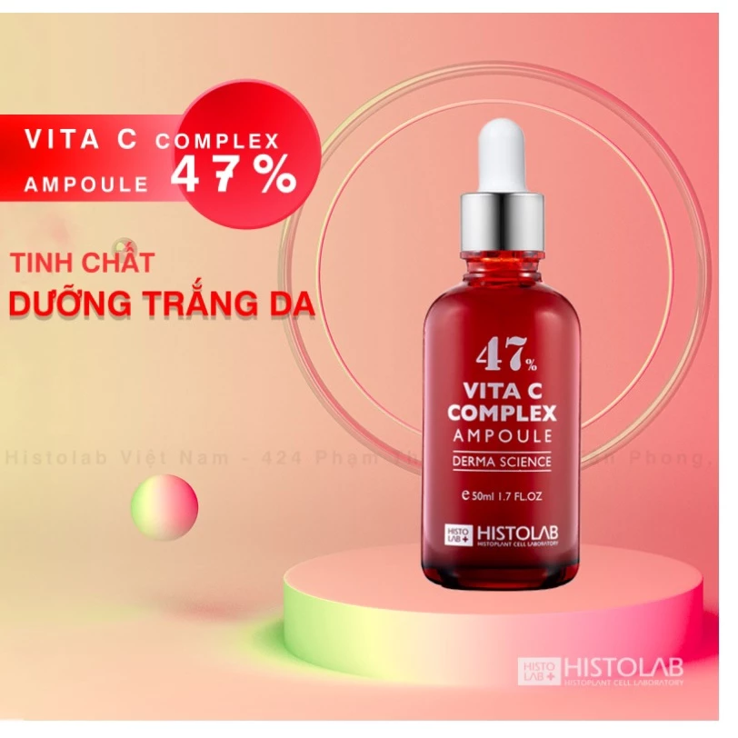 HISTOLAB - Tinh chất dưỡng trắng da 47% VITA C COMPLEX AMPOULE DERMA SCIENCE