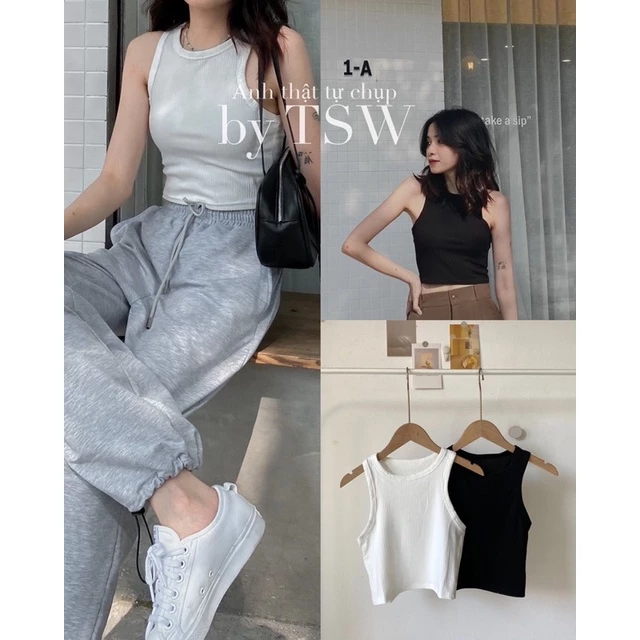 Áo ba lỗ thun gân croptop Rosie Dream Shop