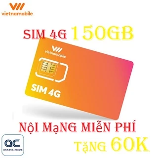 Sim 4G vietnamobile mỗi ngày 5GB tặng 60k trong tk nội mạng miễn phí có sẵn tháng đầu