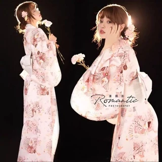 (Có Sẵn) Trang phục Kimono nữ Truyền Thống Nhật Bản, Bộ yukata nữ cao cấp - CCM08
