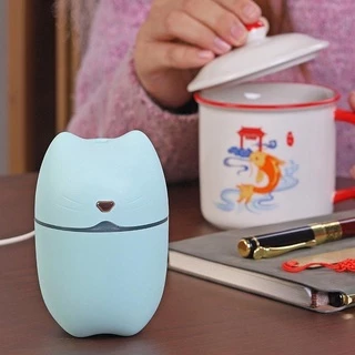 Máy Khuếch Tán Tinh Dầu Phòng Ngủ TẤM THỊ Máy Phun Sương Tinh Dầu Xe Hơi Humidifier Hình Mèo Tỏa Hương Thơm Mát Khử Mùi