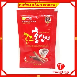 [1 gói x 70ml] Nước hồng sâm hàn quốc 6 năm tuổi -  Nước sâm chén chính hãng - tranglinhkorea