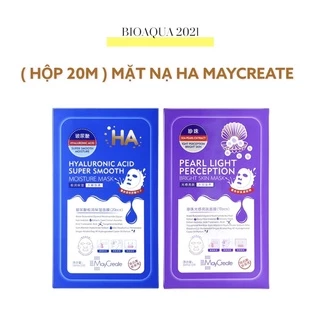 ( Hộp 20 Miếng ) Mặt Nạ HA Dưỡng Ẩm Trắng Da Maycreate