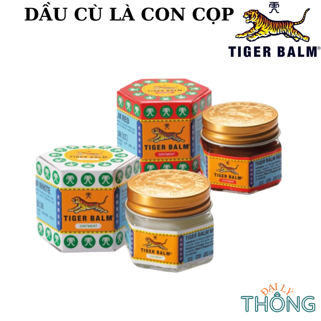 Dầu Cù Là Con Cọp Thái Lan TIGER BALM Red Ointment 19,4g | Dầu cao con hổ giảm đau nhức cơ màu đỏ