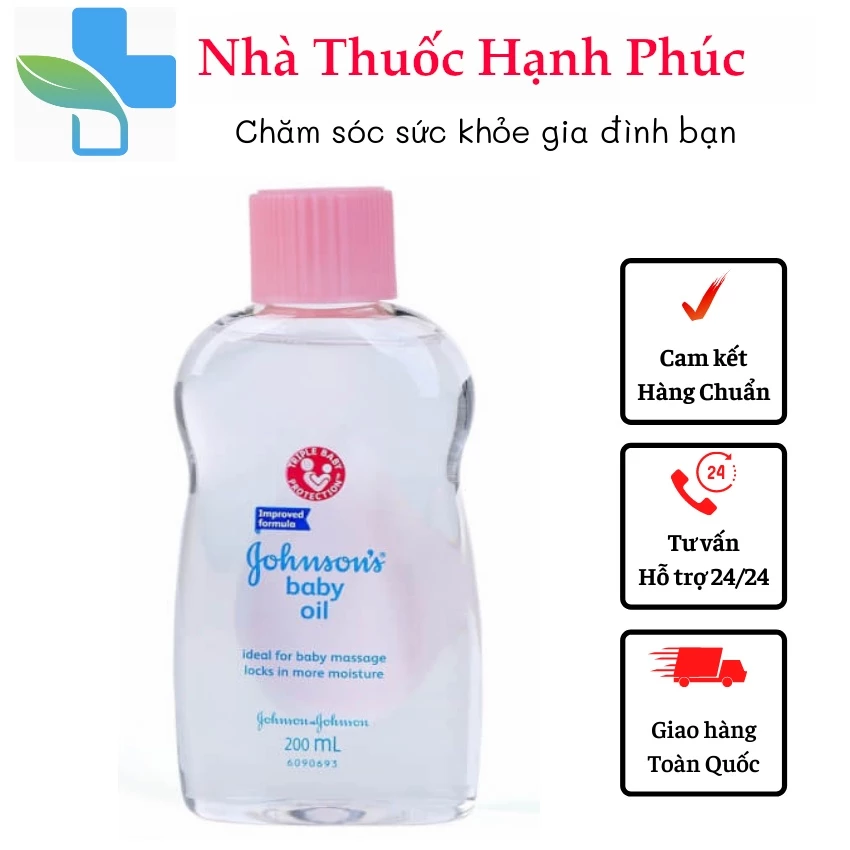 [Hàng Nhập khẩu] Dầu mát xa dưỡng ẩm Johnson's baby oil pink 200ml