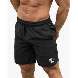 Quần short tập thể thao nam phối lưới thoáng khí thoải mái size lớn thời trang dùng tập gym/tập thể hình/chạy bộ