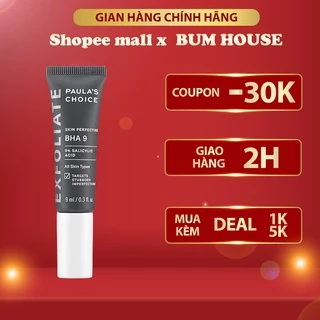 Tinh chất ngăn ngừa mụn đầu đen và bã nhờn 9% BHA Paula's Choice Skin Perfecting BHA 9 (9% Salicylic Acid) 9ml Mã 7730