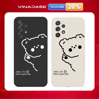 Ốp lưng Vina Case Samsung A10/A10S/A51/A32/A12/....dẻo cạnh vuông bảo vệ camera hình Gấu Hello