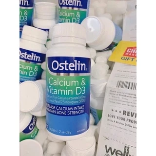 [tem chemist] Canxi cho bà bầu, Ostelin Calcium & Vitamin D3, 130 viên của Úc