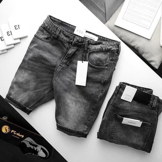 Quần short jean nam màu xám đen  - quần lửng nam chất liệu co giãn trẻ trung năng động PN SHOP90 ms211