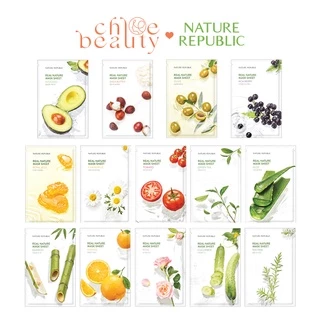 Combo 5 mặt nạ giấy dưỡng da cùng loại Nature Republic Real Nature Mask Sheet 23ml/miếng