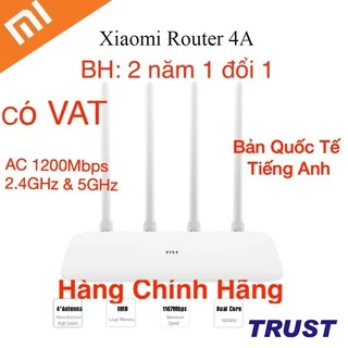 [Bản Quốc Tế] Xiaomi Bộ Phát Wifi Router - Mi Router 4A&4C - Quốc Tế Tiếng Anh-BH 2 năm 1 đổi 1-Hàng Chính Hãng