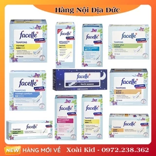 Tampon - Băng vệ sinh Tampon Facelle đầy đủ size chuẩn Đức -Date mới Đủ Bill