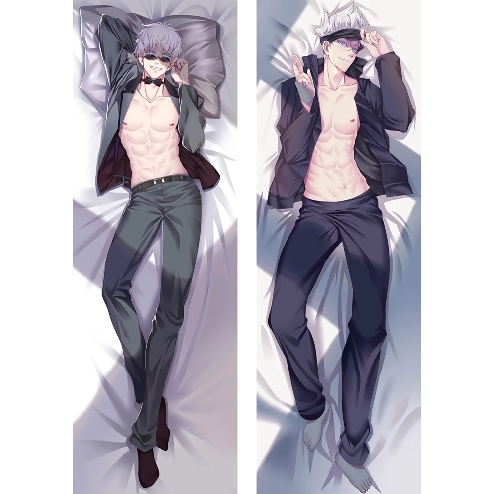 60x180cm Gojo Satoru Jujutsu Kaisen Dakimakura Anime Cosplay Ôm Cơ Thể Thoáng Mát Gối Vỏ Gối In Hai Mặt Tùy Chỉnh