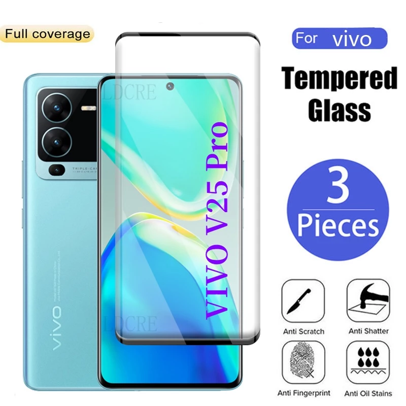 Kính Cường Lực Bảo Vệ Toàn Màn Hình Viền Cong Cho Vivo V25Pro V25 Pro 5G V27 E V27Pro V27E VIVOV25Pro VIVOV27 Edge