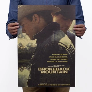 Poster phim Brokeback cỡ 51x36cm dán tường trang trí phong cách cổ điển