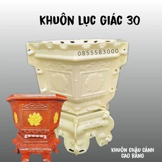 Khuôn đúc chậu cảnh lục giác 30 và chân đôn (khuôn chậu ABS siêu bền) có lòng trong dễ dàng sử dụng không cần ký thuật