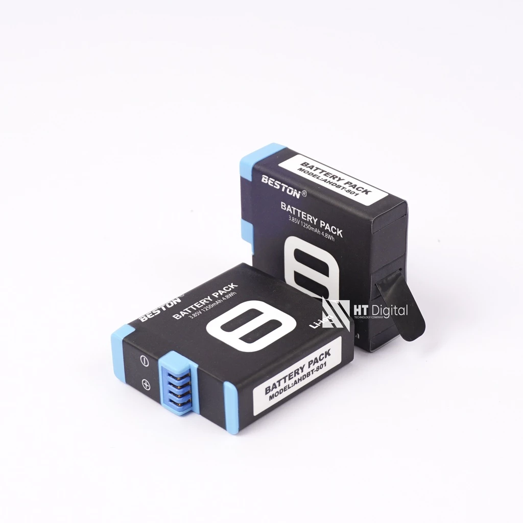 Pin Sạc Beston cho Máy Quay GoPro Hero 5 đến 12 , dock sạc 3 pin GoPro tích hợp 2 cổng sạc, màn hình LCD - CD401 - 406L