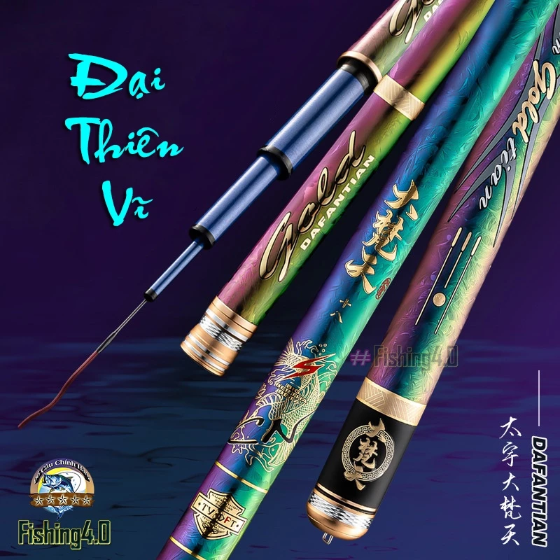 Cần Câu Tay TAIYU Thái Vũ ĐẠI THIÊN VĨ - TITAN 3D Đổi Màu Siêu Nhẹ Cao Cấp - THIEN VI