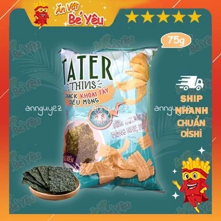 Bim bim Oishi snack tater thins vị tảo biển 68g siêu to khổng lồ