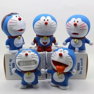 Mô hình mèo ú Doraemon đa sắc thái trang trí nhà cửa, bàn làm việc, bàn học, tủ sách, taplo ô tô, quà tặng móc khóa