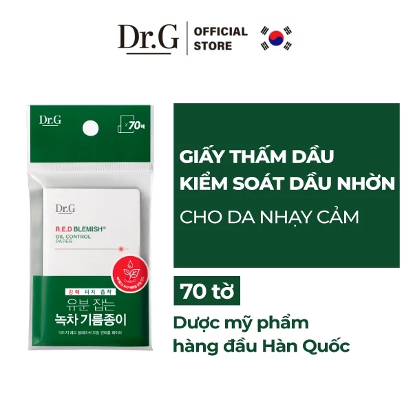 Giấy Thấm Dầu Dr.G R.E.D Blemish Oil Control Paper 70pcs (70 tờ)