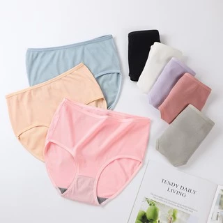 Quần Lót Cotton Lưng Cao Thoáng Khí Cho Nữ