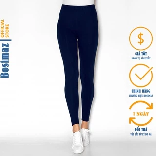 Quần Legging Nữ Bosimaz MS013 dài không túi màu xanh navy cao cấp, thun co giãn 4 chiều, vải đẹp dày