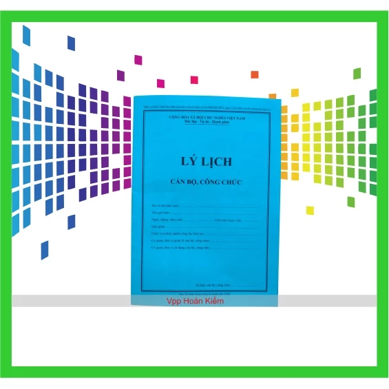 Combo 5 Quyển Lý Lịch Công Chức Mẫu 1a-BNV/2008 ban hành kèm theo Quyết định số 06/2008/QĐ-BNV ngày 18/6/2008 BNV