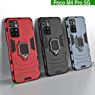 Ốp lưng Poco M4 Pro 5G Iron Man Iring chống sốc giá đỡ xem phim thời trang cao cấp nhẫn hút ô tô