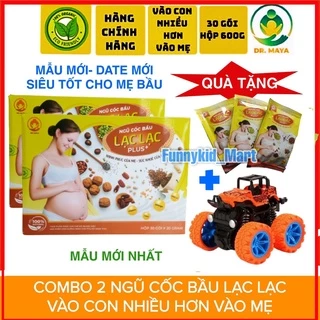 (Combo 2 hộp) Ngũ cốc bầu lạc lạc Mẫu mới nhất - Ngũ cốc bà bầu Lạc Lạc Plus giàu dinh dưỡng tặng kèm quà