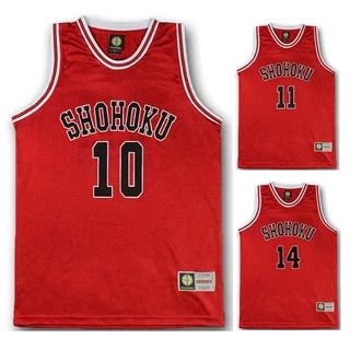 Slamdunk Shohoku Trường Bóng Rổ Đội Jersey 1-15 Trang Phục Hóa Trang Sakuragi Hanamichi Rukawa Áo Sơ Mi Thể Thao Mặc Đồng Phục