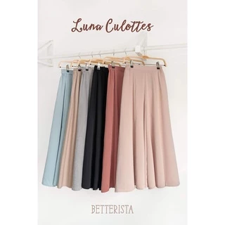 Quần Váy Xoè Dáng Lửng Cạp chun kéo khoá Luna culottes Betterista