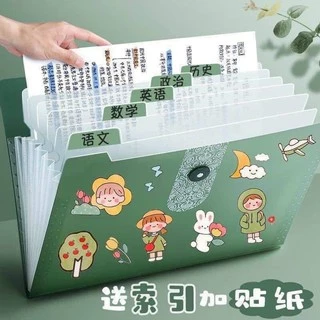 Túi đựng tài liệu 12 ngăn khổ A4 tặng sticker hình dán mẫu mã đẹp chất lượng