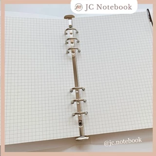 Sổ Bìa Còng Binder Nhựa Trong Suốt - Bìa Sổ Còng A4 A5 B5 A6 - Bìa Sổ Planner Bullet Journal - Binder Loose Leaf