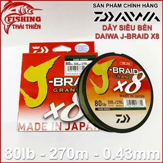 Dây câu cá Daiwa JBraid X8 80lb