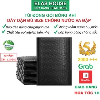 Túi Đóng Hàng Chống Sốc Chống Nước Elas House Túi Đóng Gói Bóng Khí Đen Dày Đủ Size Số