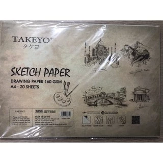 Giấy Vẽ 20 Tờ Takeyo A4 định lượng 100/160