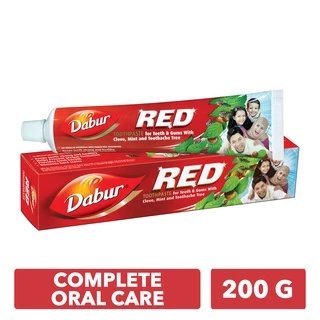 Combo kem đánh răng thảo dược Dabur Red Toothpaste 100g và bàn chải Bossi - Hàng nhập Dubai