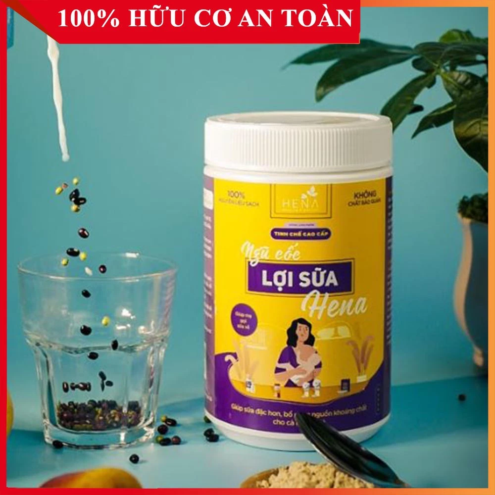 Ngũ Cốc Lợi Sữa Hena , Ngũ Cốc Bà Bầu 500g 100% hữu cơ sử dụng tốt cùng các SP, tinh bột nghệ, nghệ viên mật ong của Xốp